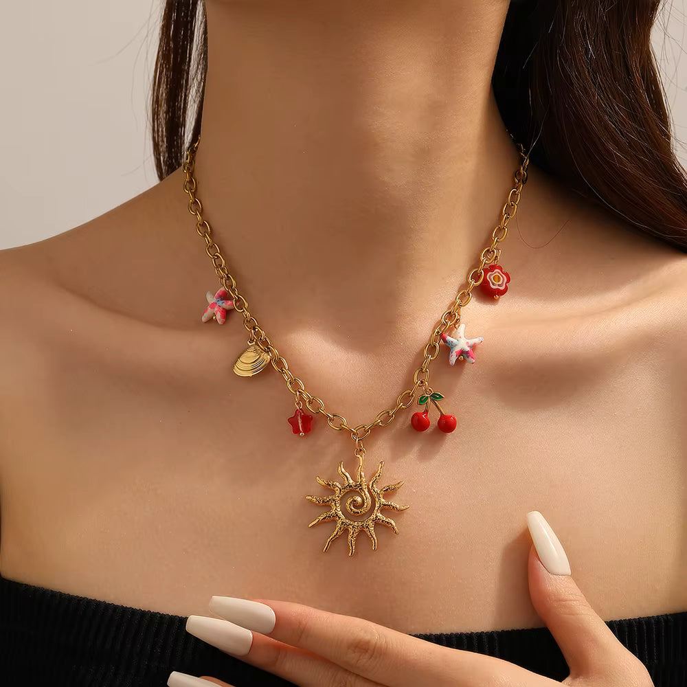 Collier d'été Sunshine mamansansnotice