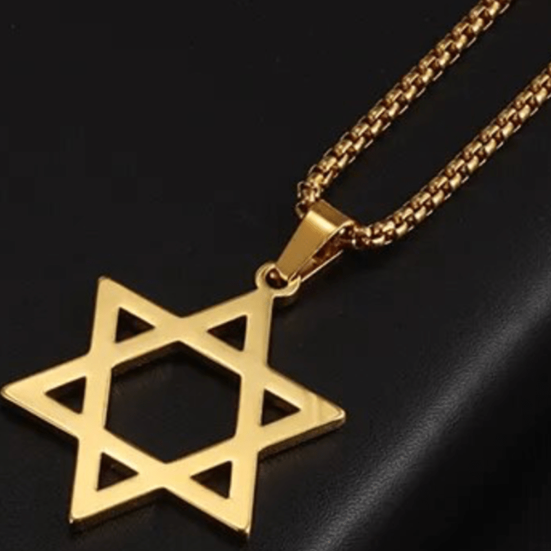 Collier juif Etoile de David religieux mamansansnotice