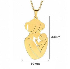 Collier mère et enfant acier inoxydable mamansansnotice