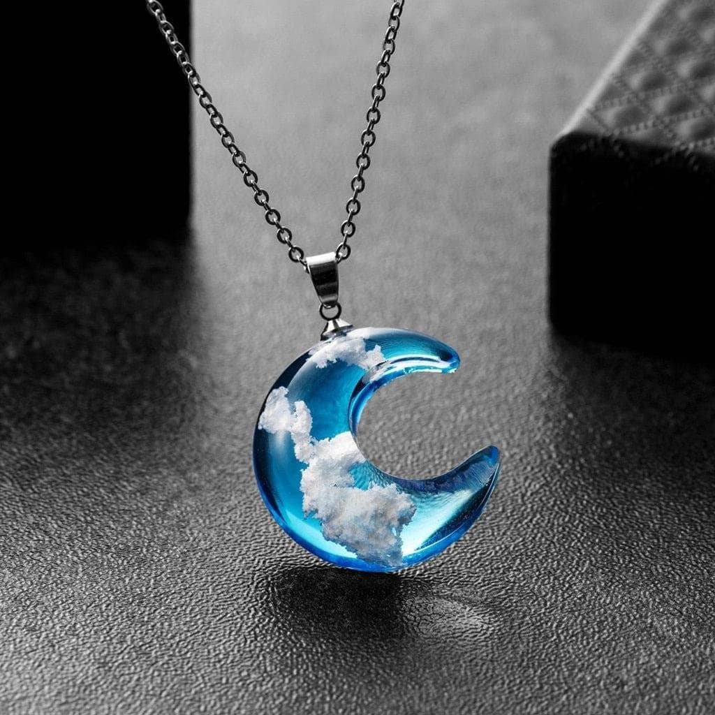 Collier pendentif croissant Lune mamansansnotice