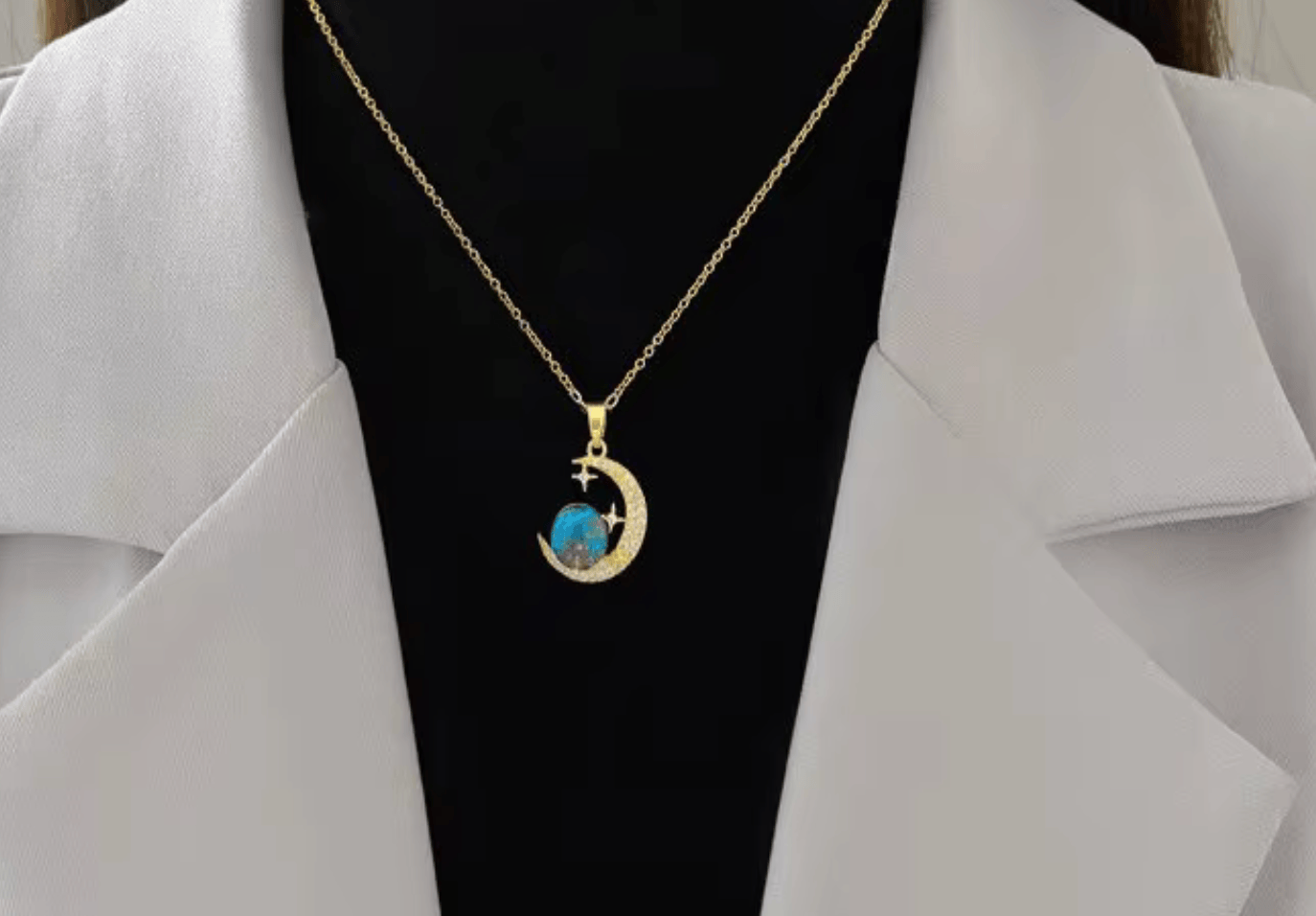 Collier pendentif Lune astrale mamansansnotice