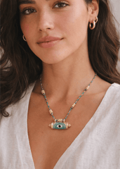 Collier talisman oeil de protection mamansansnotice