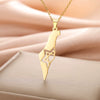 Collier carte d'Israël et étoile de David