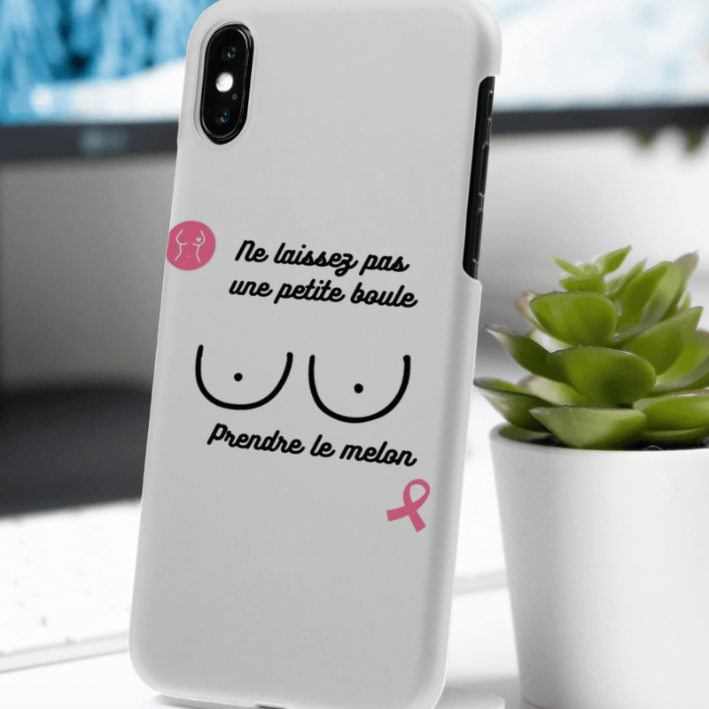 Coque de smartphone cancer du sein et melon maman sans notice