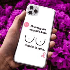 Coque de smartphone cancer du sein et melon maman sans notice