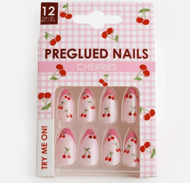 Faux ongles Cerises maman sans notice
