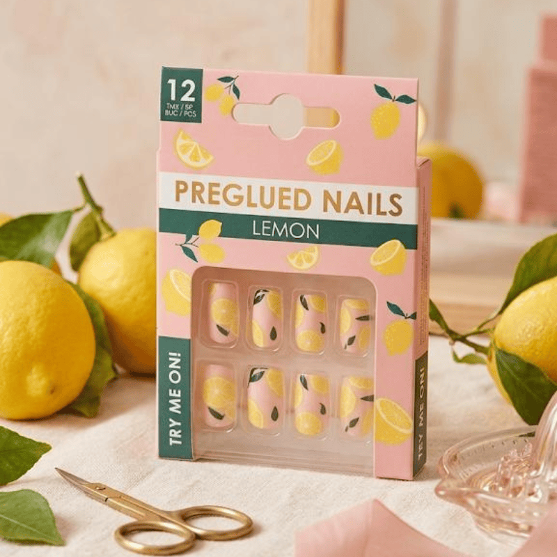 Faux ongles Citron Lemon maman sans notice