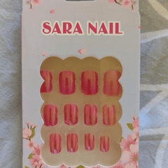 Faux ongles rose fluo chromés maman sans notice