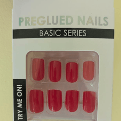 Faux ongles Rouge ardent maman sans notice