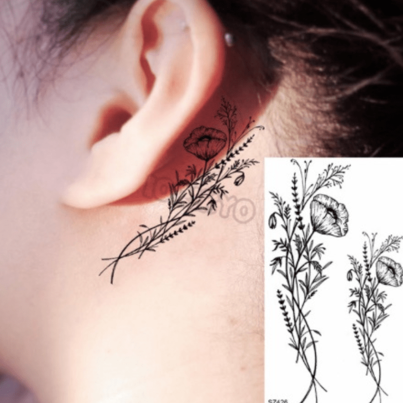 Lot de Tatouages éphémères fleurs dansantes maman sans notice