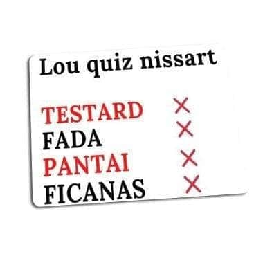 Magnet de Nice - LOU QUIZ NISSART maman sans notice