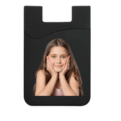 Porte-cartes de téléphone en silicone, étui portefeuille à personnaliser Noir maman sans notice