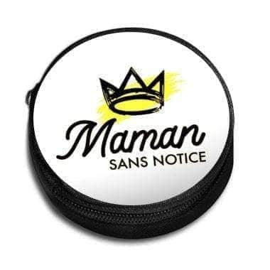 Porte monnaie rond fond jaune maman sans notice mamansansnotice