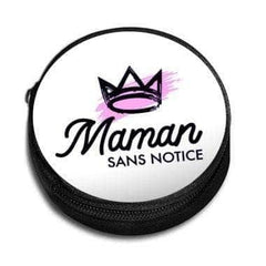 Porte monnaie rond fond rose foncé maman sans notice mamansansnotice