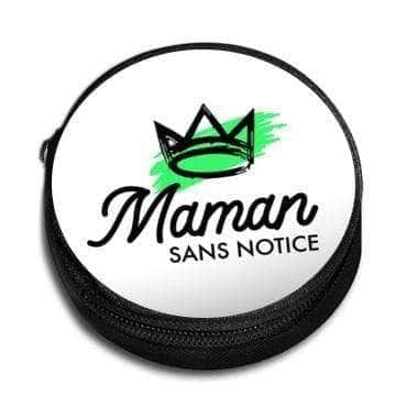 Porte monnaie rond fond vert maman sans notice mamansansnotice