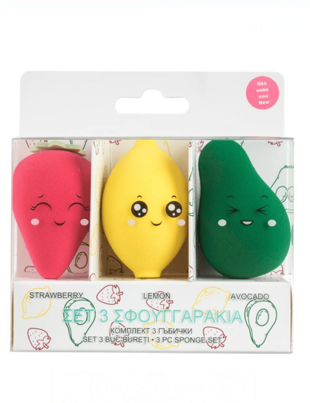 Set de 3 beauty blender fruits maman sans notice