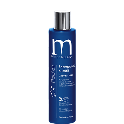 SHAMPOING NATUREL NUTRITIF CHEVEUX SECS FLOW AIR MUTALO 200 ML maman sans notice