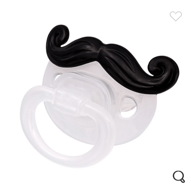 Sucette Moustache rigolote pour bébé 0-6 mois maman sans notice