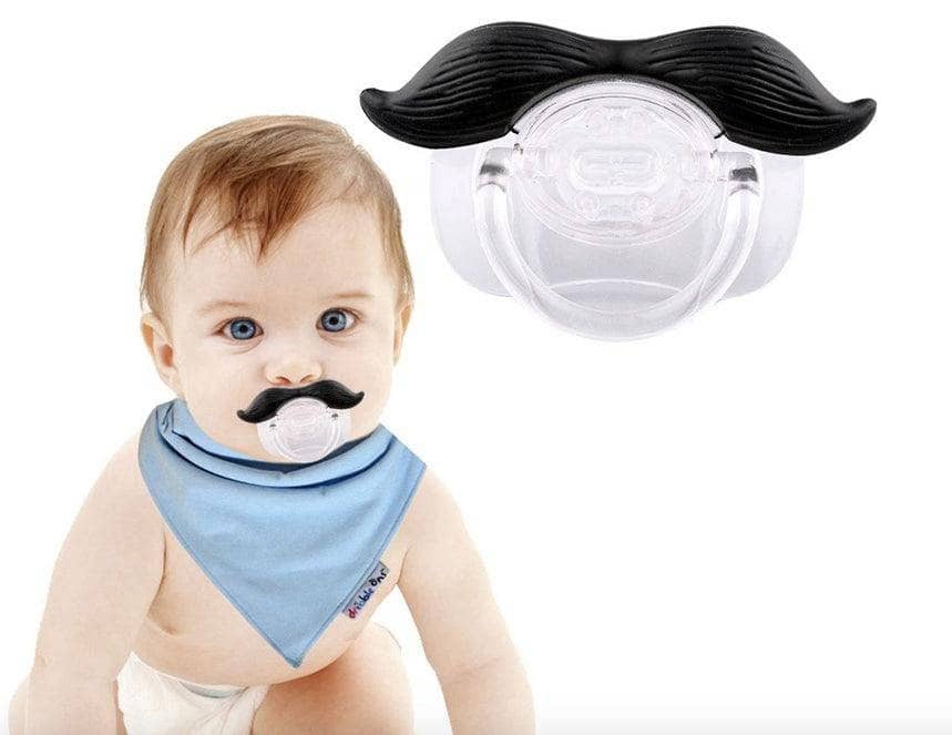 Sucette Moustache rigolote pour bébé maman sans notice