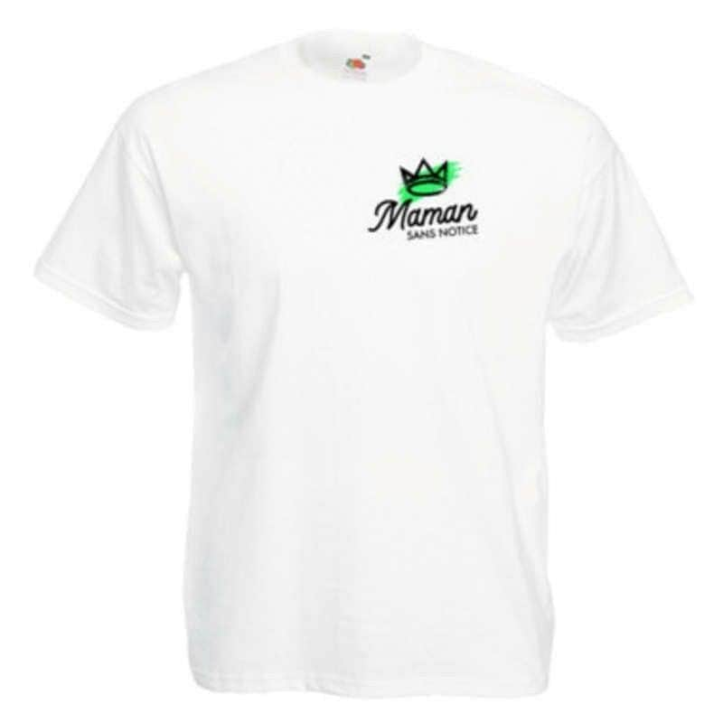 t-shirt fond vert maman sans notice mamansansnotice